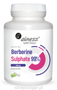 Aliness Berberine Sulphate 99% 400 mg x 60 vege caps berberyna