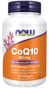 NOW Foods CoQ10 60 mg with Omega-3 Fish Oil 120sotgel