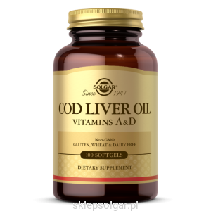 SOLGAR TRAN DORSZOWY COD LIVER OIL 100 KAPSUŁEK