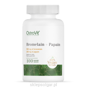 OstroVit Bromelaina + Papaina VEGE 100 kapsułek