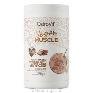 OstroVit Vegan Muscle 360 g czekoladowy Monohydrat Kreatyny Kreatyna Izolat białka