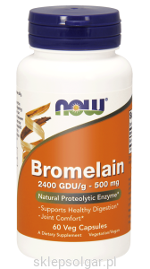 NOW Foods Bromelain 500 mg – 60 kaps Bromelaina 