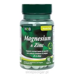 Holland & Barrett Magnesium & Zinc 90 Tablets Magnez cynk