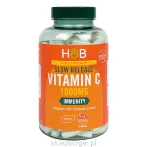Holland & Barrett Witamina C o wysokiej sile i powolnym uwalnianiu 1000 mg 120 tabletek