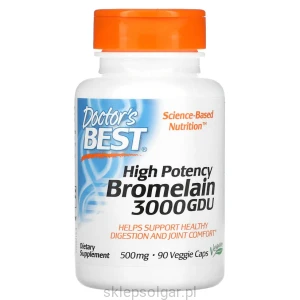 Doctor's Best High Potency Bromelain 3000 GDU, 500 mg Bromelaina