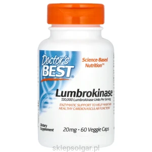 Doctor's Best Lumbrokinase, 20 mg, 60 Veggie Caps Lumbrokinaza