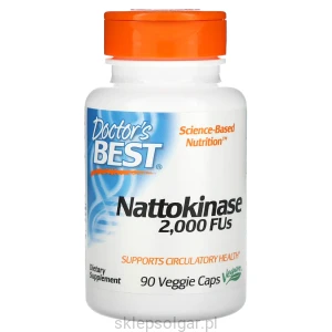 Doctor's Best Nattokinase, 2,000 FUs, 90 Veggie Caps Nattokinaza 
