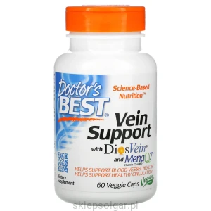 Doctor's Best Vein Support with DiosVein and MenaQ7 K2 Mk7, Diosmina, Hesperydyna
