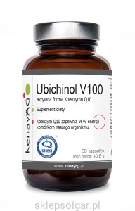 Ubichinol V100  aktywna forma Koenzymu Q10 (60 kapsułek) - suplement diety