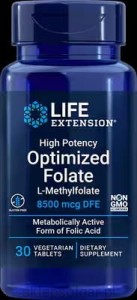Life Extension High Potency Optimized Folate L-Methylfolate Metylofolian kwas foliowy