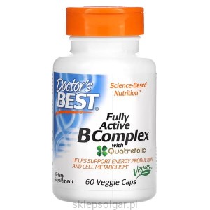Doctor's Best, Fully Active B Complex z Quatrefolic, Folian B6, B12, B1, B2, B3