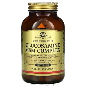 Solgar, Kompleks glukozaminy MSM, 120 tabletek Glucosamine Glukozamina