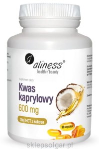  Aliness Kwas kaprylowy (60% C8) 600 mg x 90 caps 