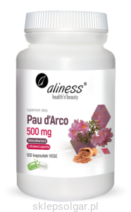  Aliness Pau d’Arco (sproszkowana kora Lapacho) 500mg x 100 vege caps 