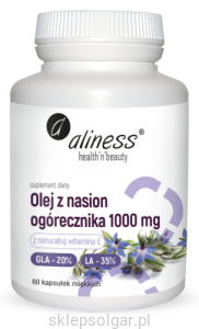  Aliness Olej z nasion ogórecznika 20%/35% 1000 mg x 60 caps 