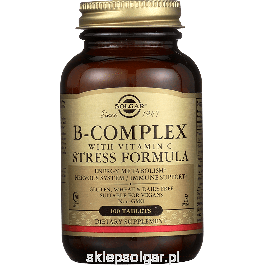 Solgar, B-Complex with Vitamin C Stress Formula Witamina C B1 B2 B3 B6 B12