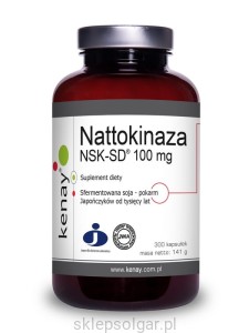 Nattokinaza 100 mg  NSK-SD™  (300 kapsułek) - suplement diety