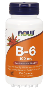 NOW Foods witamina B6 100mg – 250 kapsułek 