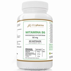 Alto pharma WITAMINA B6 P-5-P 50mg KOENZYMATYCZNA - PRODUKT WEGE 60 kapsułek