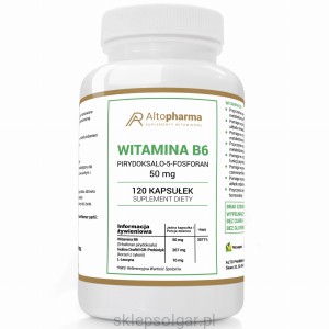 Alto pharma WITAMINA B6 P-5-P 50mg KOENZYMATYCZNA - PRODUKT WEGE 120 kapsułek