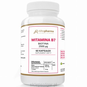 Alto pharma WITAMINA B7 (H) BIOTYNA 2500µg PRODUKT WEGE 60 kapsułek