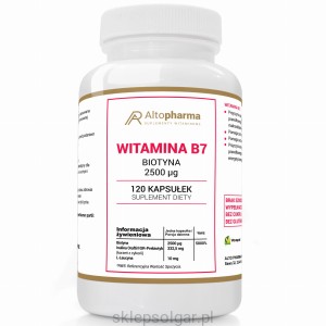 Alto pharma WITAMINA B7 (H) BIOTYNA 2500µg PRODUKT WEGE 120 kapsułek