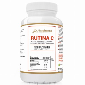 Alto pharma RUTINA C WITAMINA C 1000mg ODPORNOŚĆ PRODUKT WEGE 120 kapsułek Rutyna