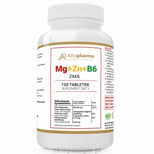Altopharma Magnez+Cynk+B6 ZMA Mega Dawka PRODUKT WEGE 120 tabletek