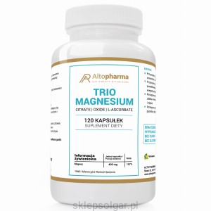 Altopharma MAGNEZ TRIO MAGNESIUM 400mg ORYGINAŁ PRODUKT WEGE 120 kapsułek