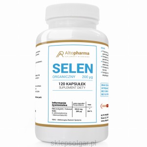 Altopharma SELEN ORGANICZNY 200µg L- Selenometionina PRODUKT WEGE 120 kapsułek