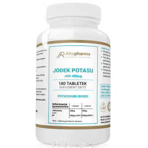 Altopharma JODEK POTASU JOD 400µg TARZCZYCA PRODUKT WEGE 180 tabletek