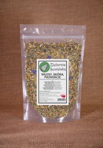 Zielarnia Suwalska Włosy, skóra, paznokcie 200 g Skrzyp Pokrzywa