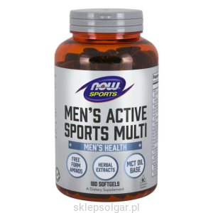 Now Foods Men's Active Sports Multi 180 kapsułek dla mężczyzn