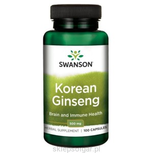 Ginseng - Żeń-Szeń 500mg 100 kaps - suplement diety