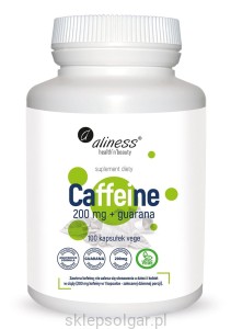 Aliness Caffeine 200 mg + guarana x 100 kapsułek vege