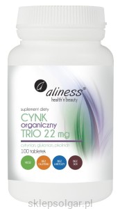 Aliness Cynk organiczny TRIO 15 mg x 100 tabs