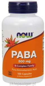 NOW Foods PABA 500mg 100kaps