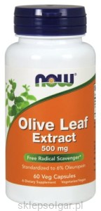 NOW Foods LIŚĆ OLIWNY EXTRACT 500 MG