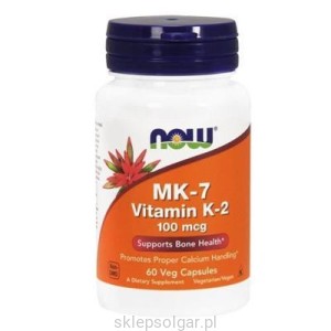NOW Foods Witamina K-2 MK7 100mcg 60kaps