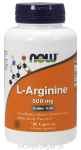 NOW Foods L-arginina 500mg 100kaps