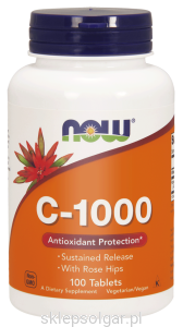 NOW Witamina C 1000mg Przedłużone uwalnianie