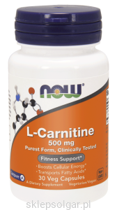 NOW Foods L- karnityna – 500 mg – 30 kapsułek