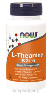 NOW Foods L- Teanina – 90 kapsułek