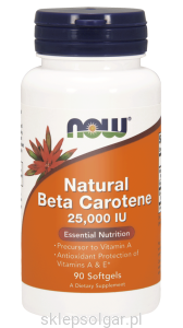 NOW Foods naturalny beta karoten – 90 kapsułek