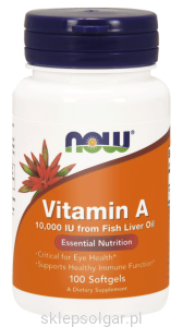 NOW Foods Witamina A 10,000 IU – Witamina A z TRANU