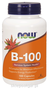 NOW Foods B-100 Kompleks witamin B – 100 kapsułek