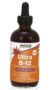 NOW Foods B 12 kompleks w płynie – 118 ml