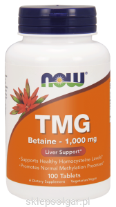 NOW Foods TMG 1,000 mg Betaina– 100 tabletek trimetyloglicyna