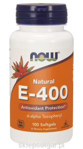 NOW Foods Witamina E Naturalna 400 – 250 kapsułek
