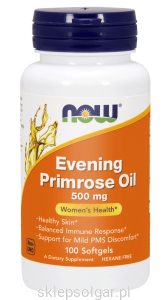 NOW Foods Evening Primrose oil – Olej z wiesiołka 500 mg – 100 kaps
